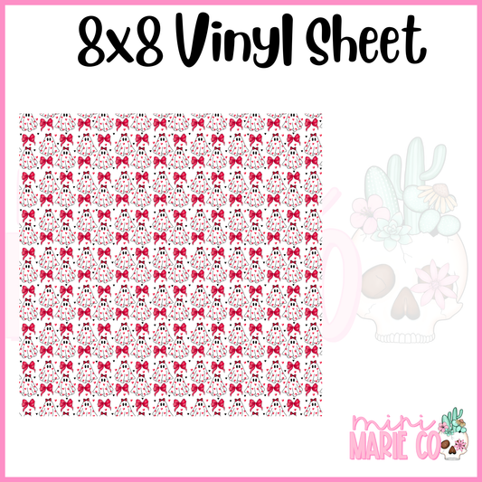 Red Coquette Ghostie Vinyl Sheet 8x8
