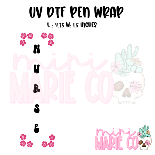 Nurse UV DTF Pen Wrap
