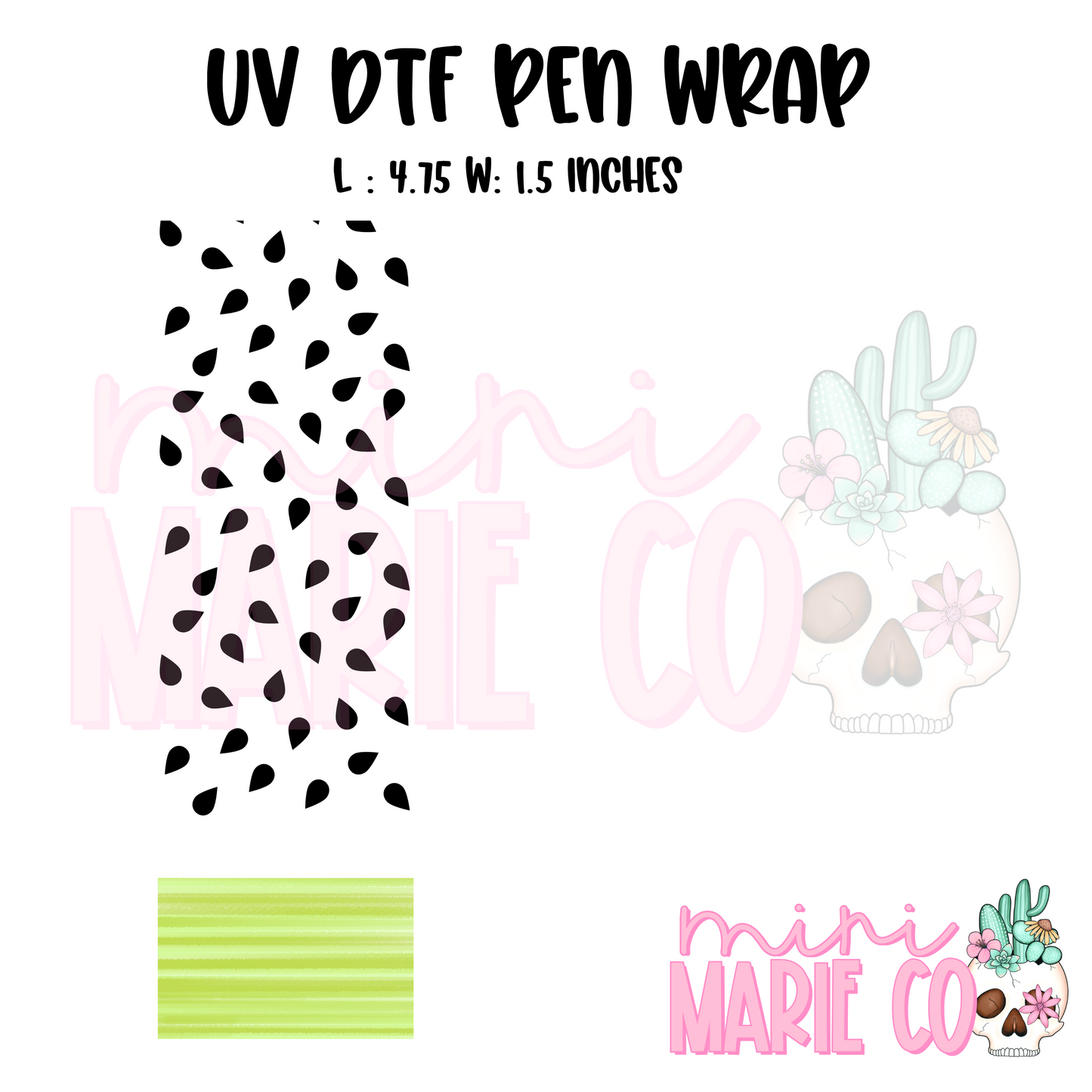 Watermelon UV DTF Pen Wrap