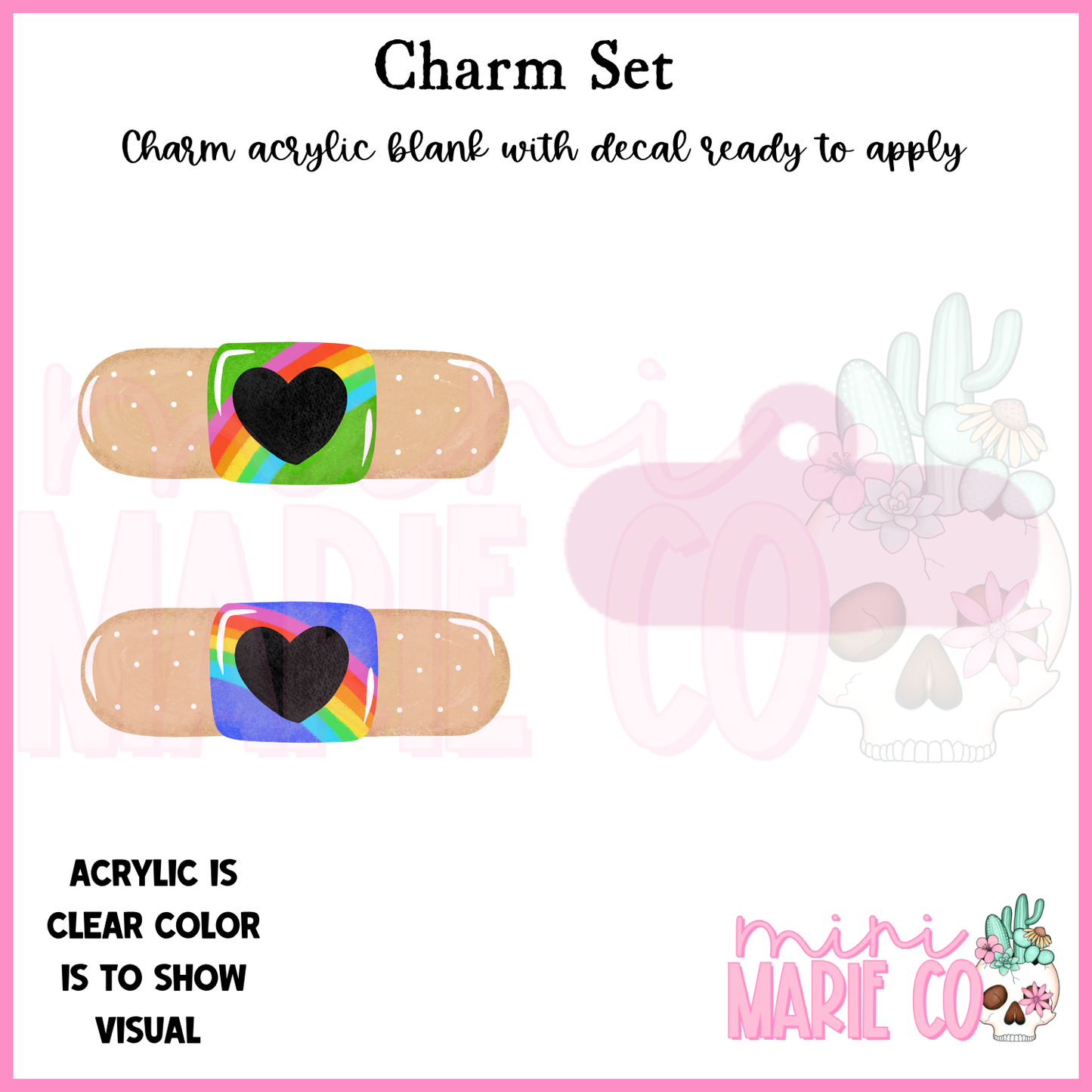 Bandaid With Heart Acrylic/Decal