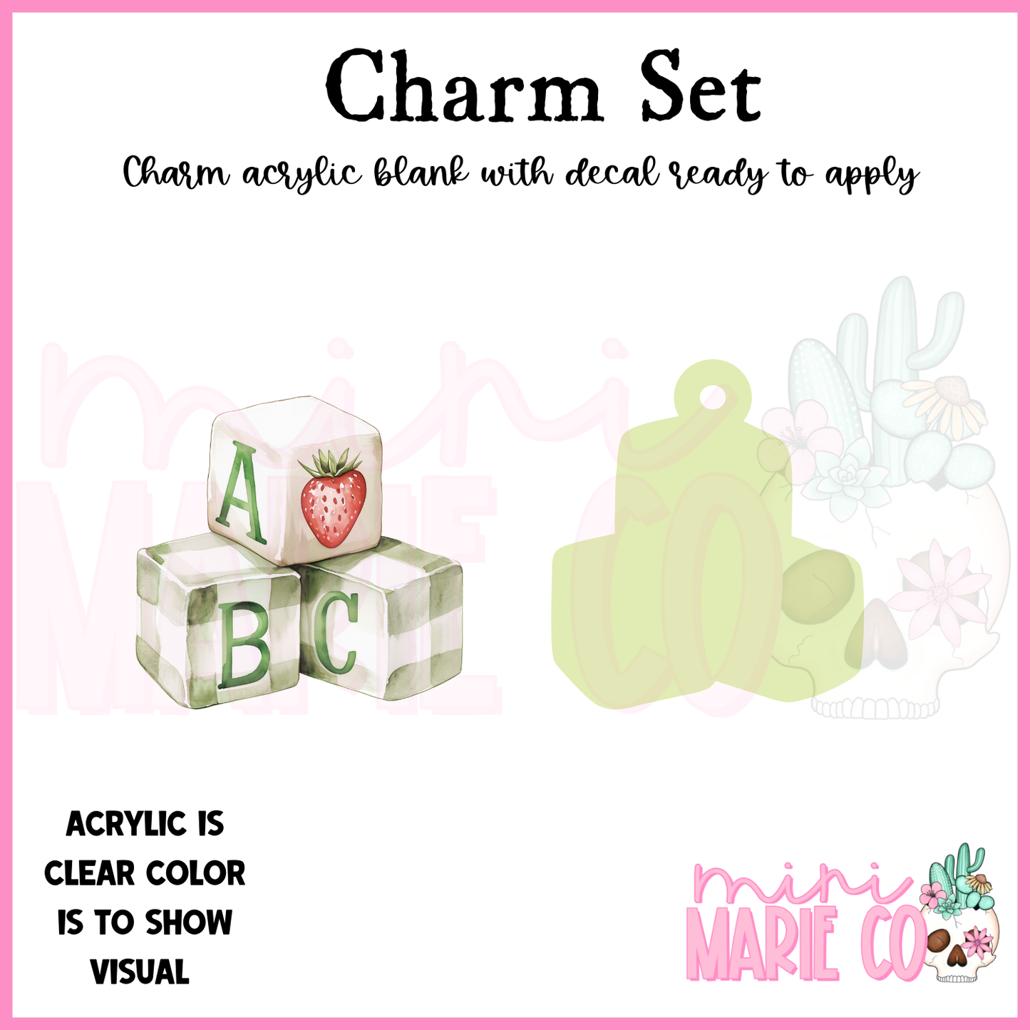 ABC Blocks Charm/Decal