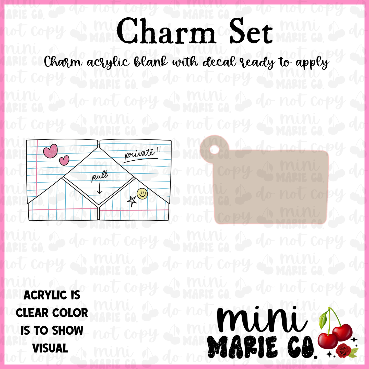 90s Note Charm/Decal