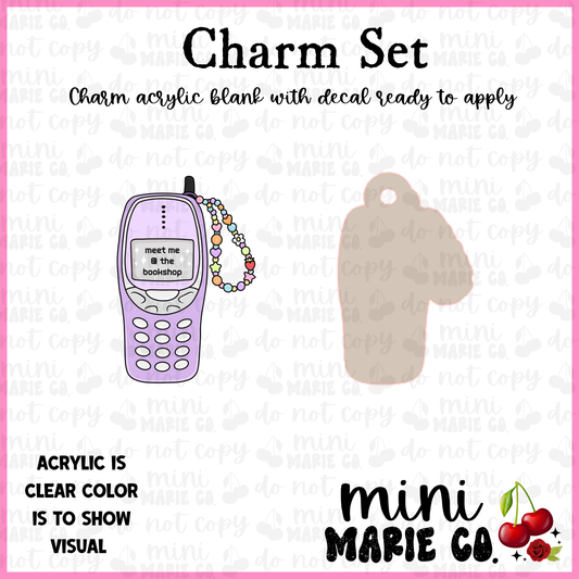 Meet Me at Bookstore Cellphone Charm/Decal