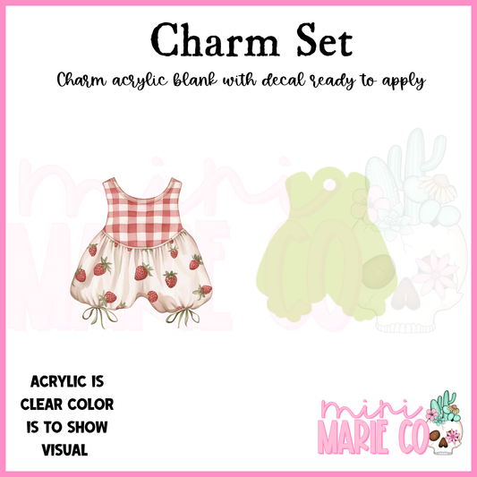 Strawberry Romper Charm/Decal