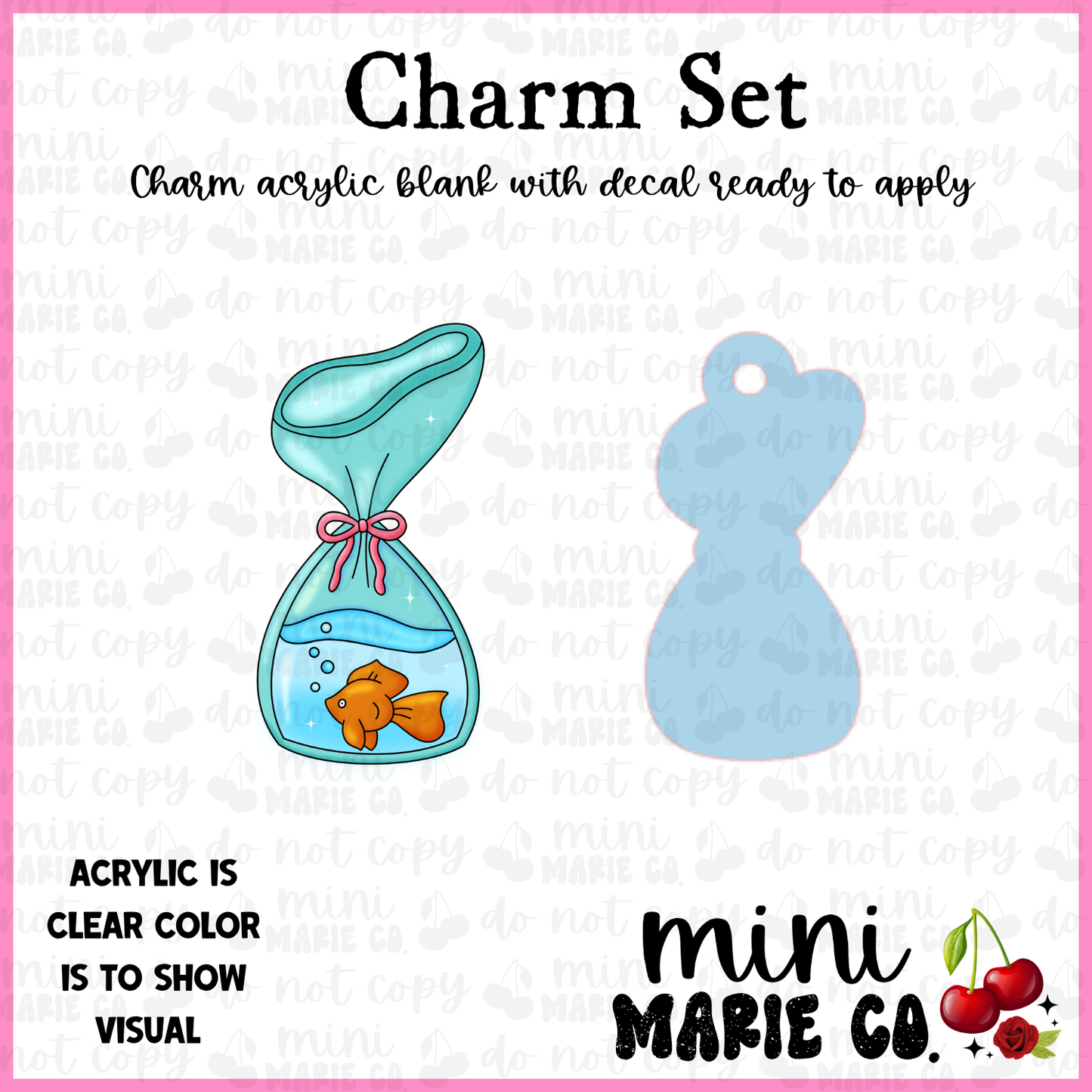 Fish in Bag Charm/Decal