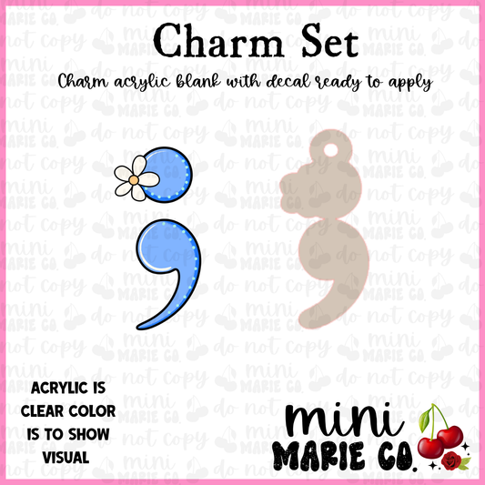 Semi Colon Charm/Decal