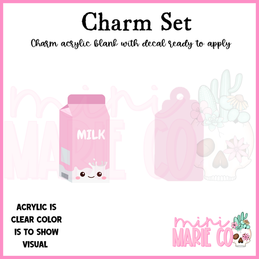 Strawberry Milk Charm/Decal