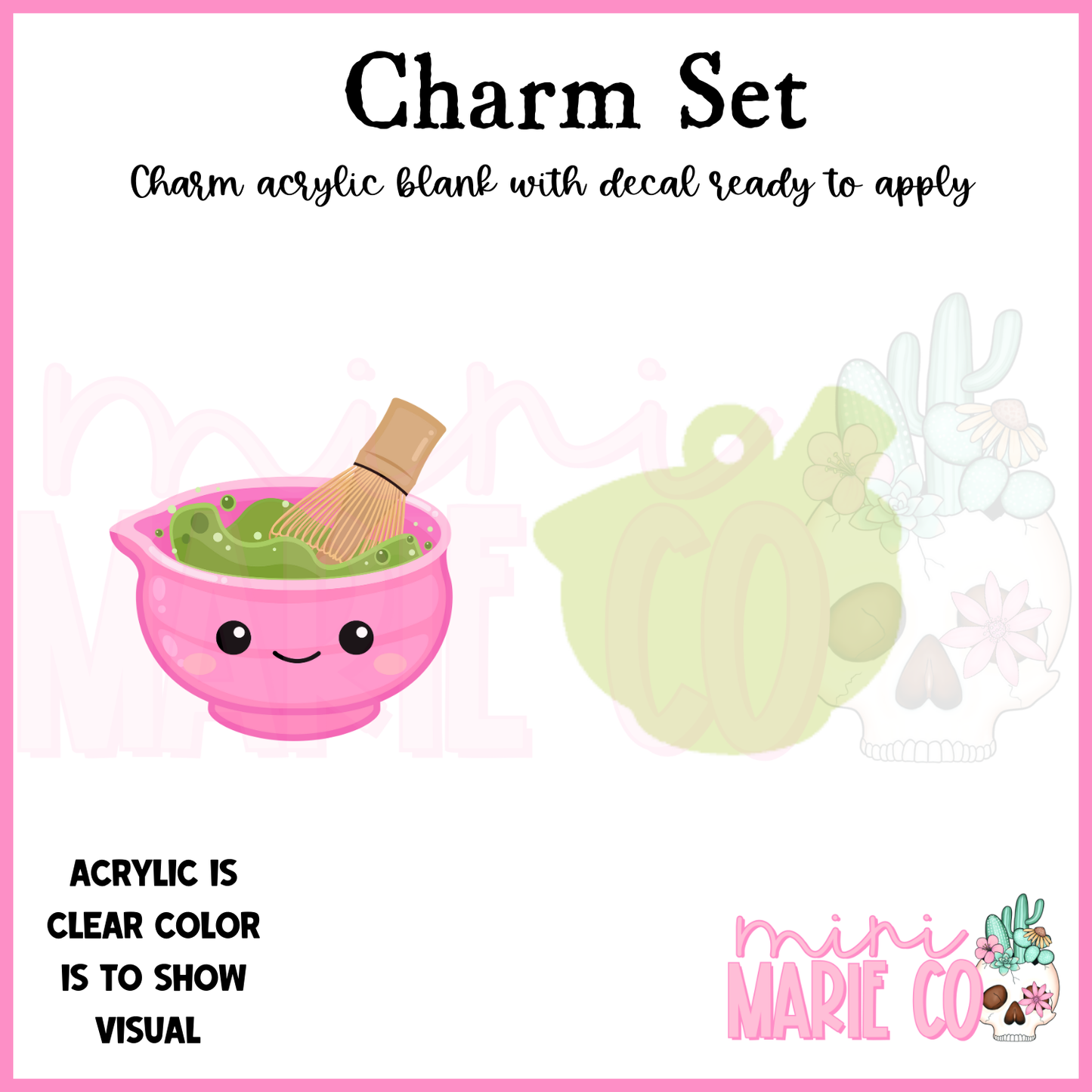 Matcha Bowl Charm/Decal