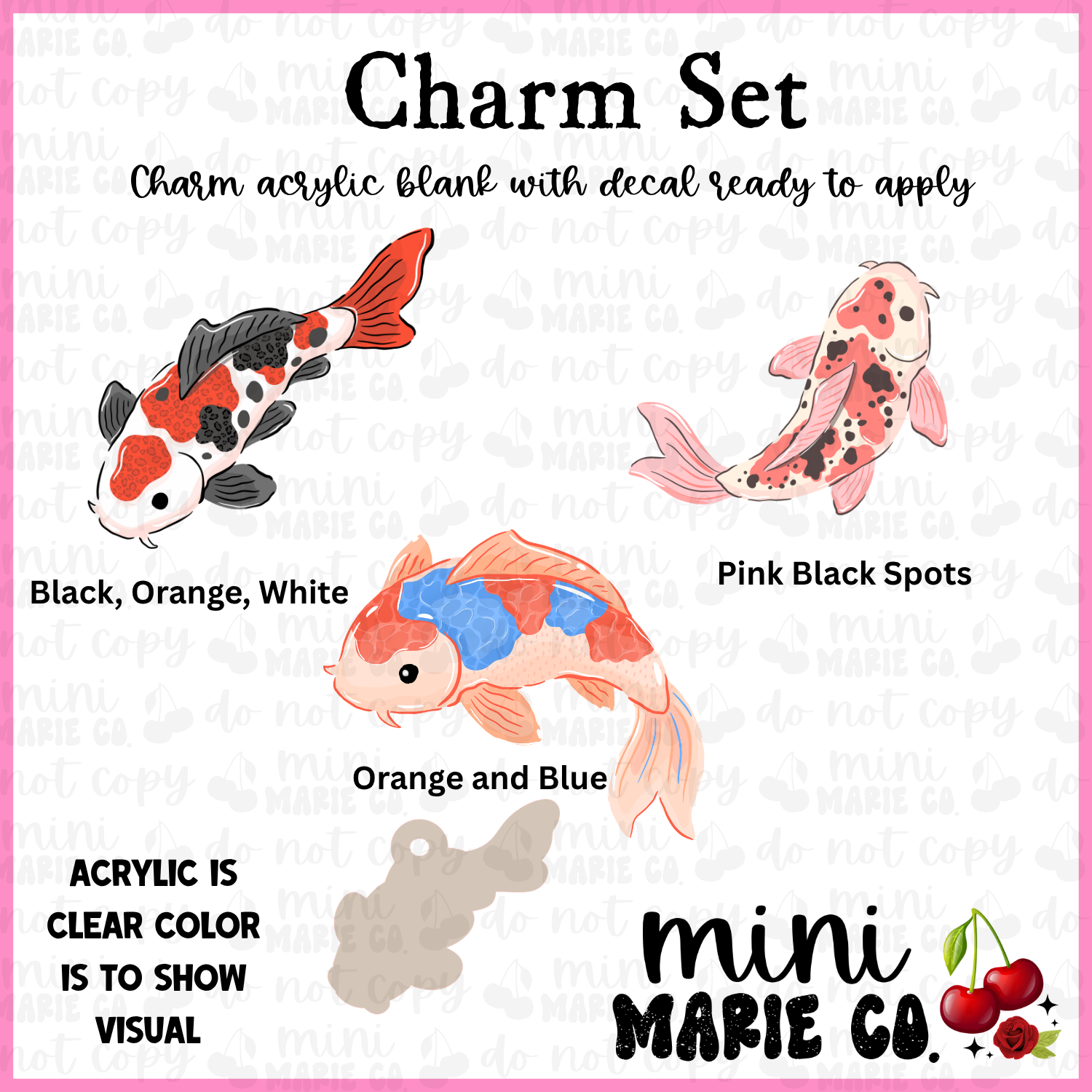 Koi Fish Charm/Decal – Mini Marie CO.
