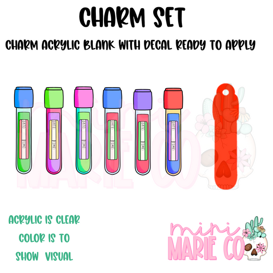 Test Tube (Lots of Color Options) Charm/Decal