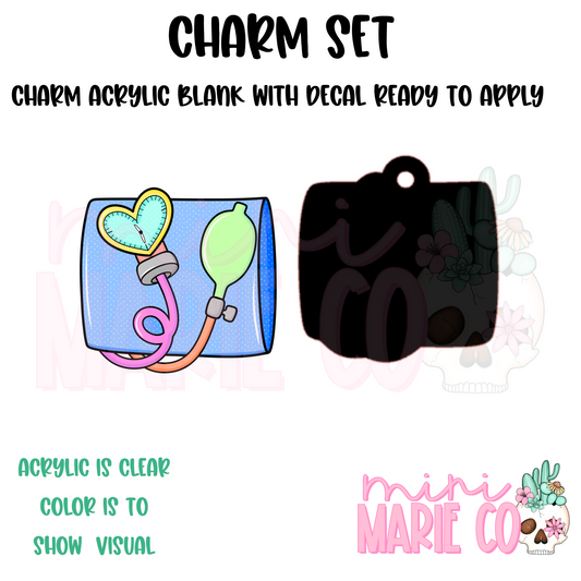 Blue Blood Pressure Cuff Charm/Decal