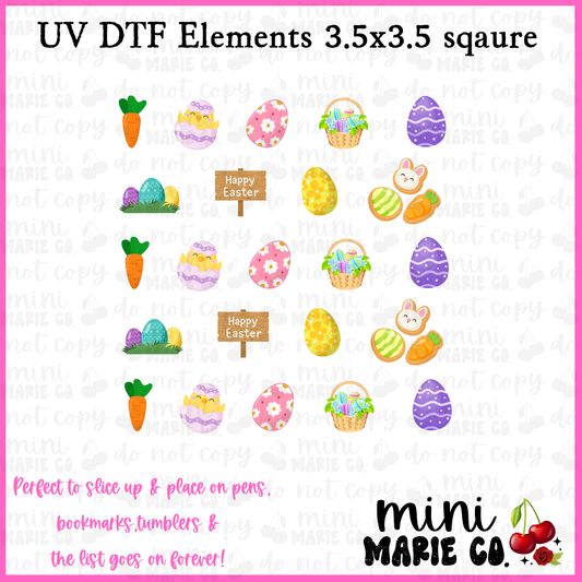 Easter Element Square UV DTF