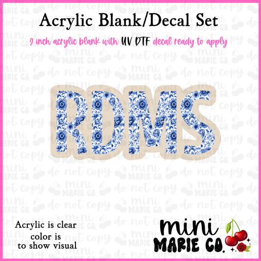 RDMS Acrylic Blank/ UV DTF Decal Set