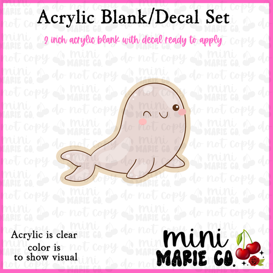 Ocean Animals Seal Acrylic Blank/Decal Set