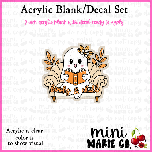 Books & Chill Acrylic Blank/Decal Set