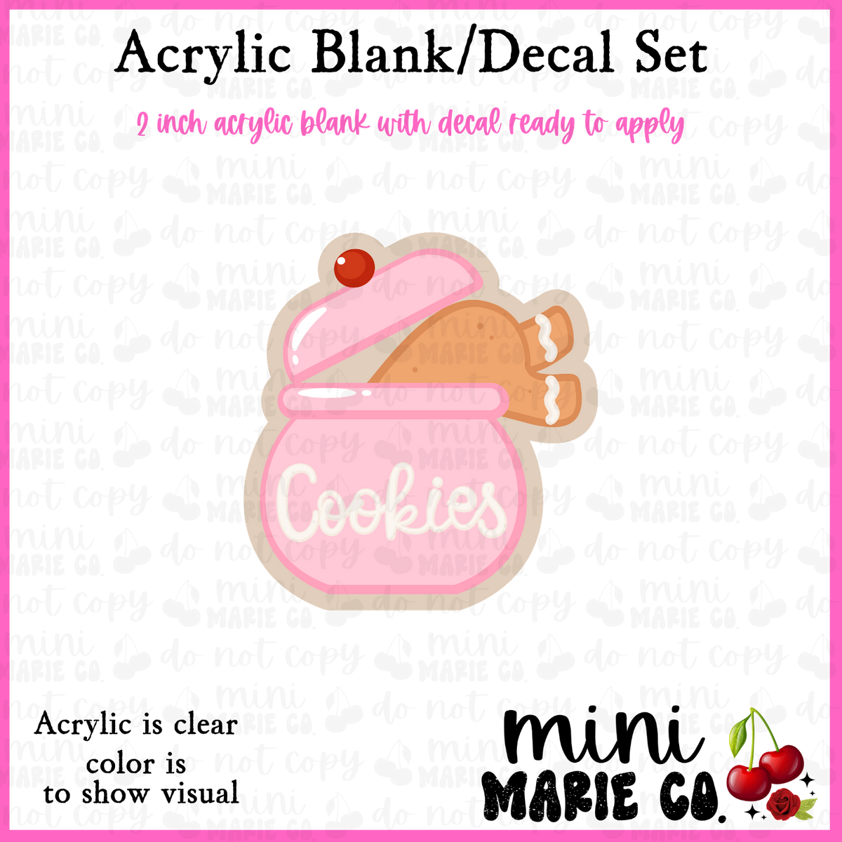 Gingerbread in Cookie Jar Acrylic Blank/Decal Set