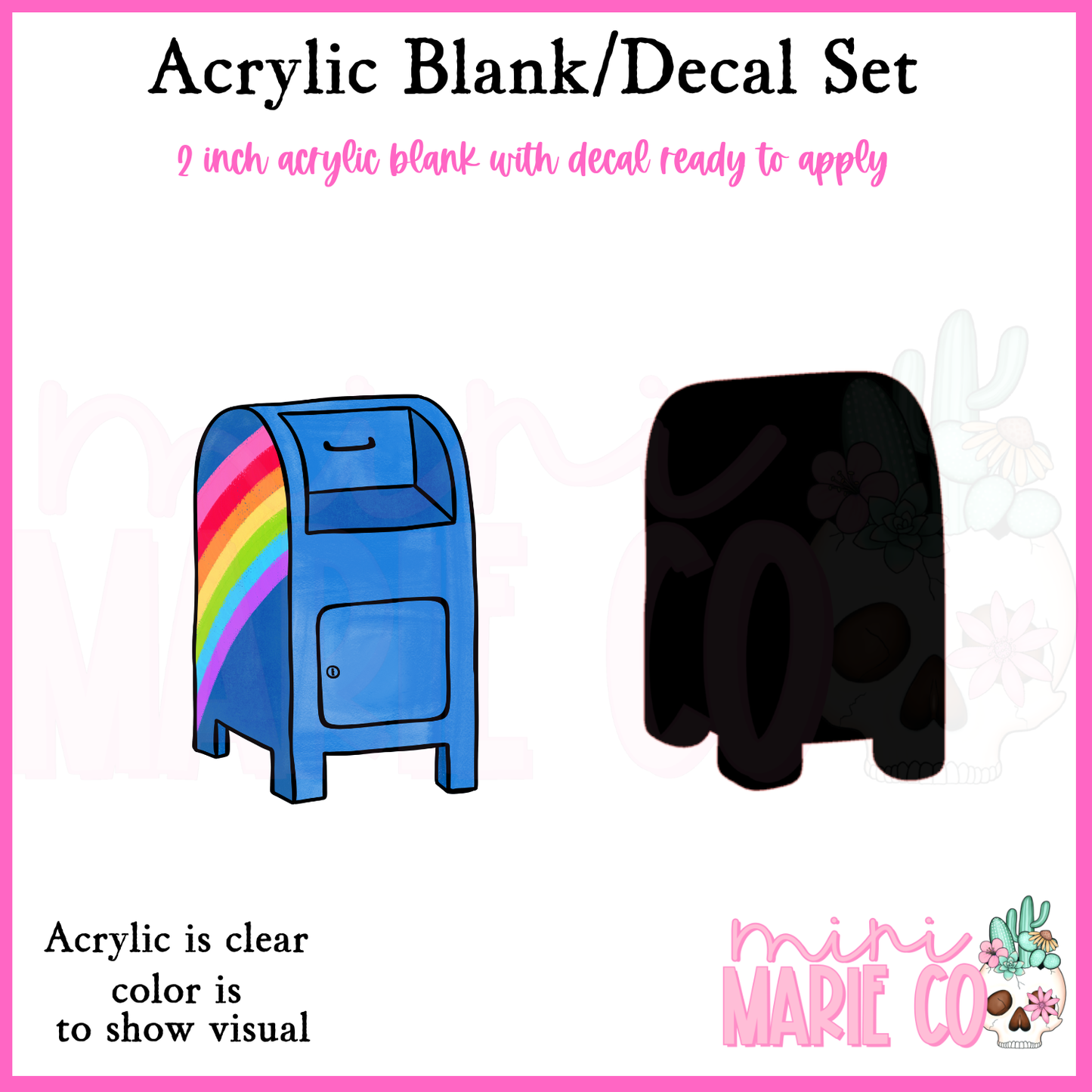 Postal Mailbox Acrylic Blank/Decal Set