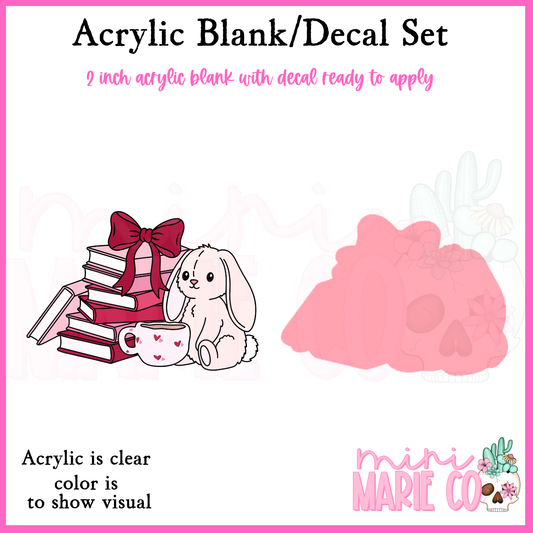 Soft GIrl Bookish Acrylic Blank/Decal Set