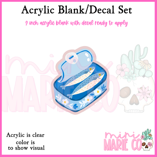 Sardines in Can Acrylic Blank/Decal Set