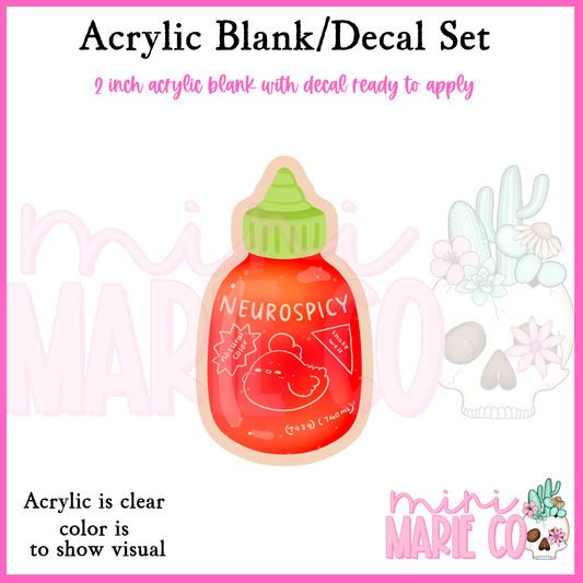 Neuro Spicy Acrylic Blank/Decal Set