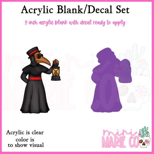 Plague Doctor Acrylic Blank/Decal Set