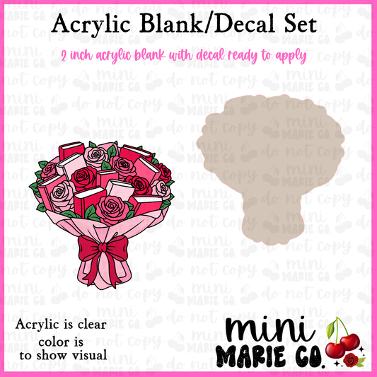 Book Bouquet Acrylic Blank/Decal Set
