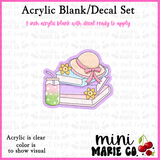Spring Summer Books Blank/Decal Set
