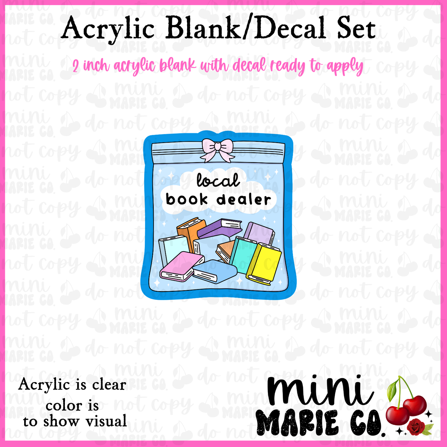 Local Book Dealer Blank/Decal Set