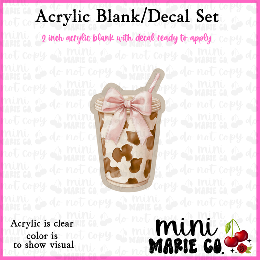 Cowgirl Coffee Acrylic Blank/Decal Set