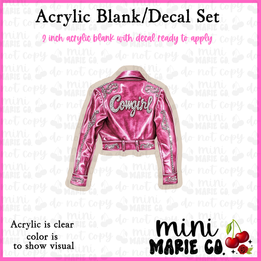 Disco Cowgirl Jacket Acrylic Blank/Decal Set