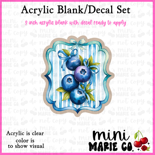Blueberry Frame Acrylic Blank/Decal Set