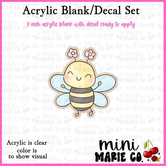 Baby Bumblebee Acrylic Blank/Decal Set