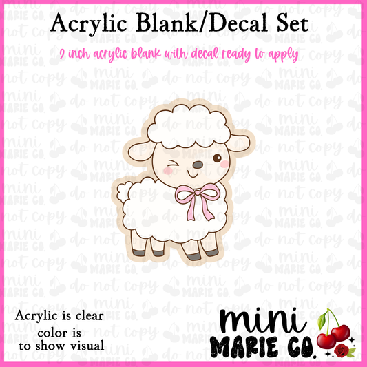 Baby Lamb Acrylic Blank/Decal Set
