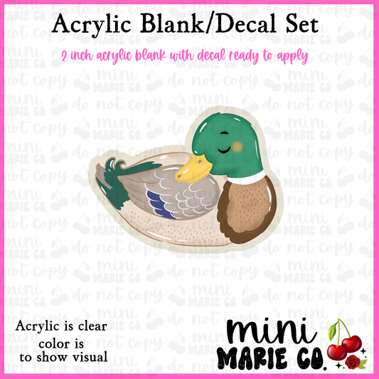 Mallard Duck Acrylic Blank/Decal Set