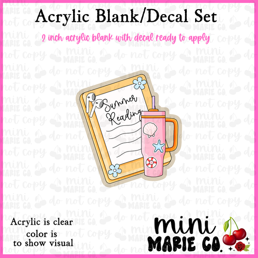 Summer Reading Acrylic Blank/Decal Set