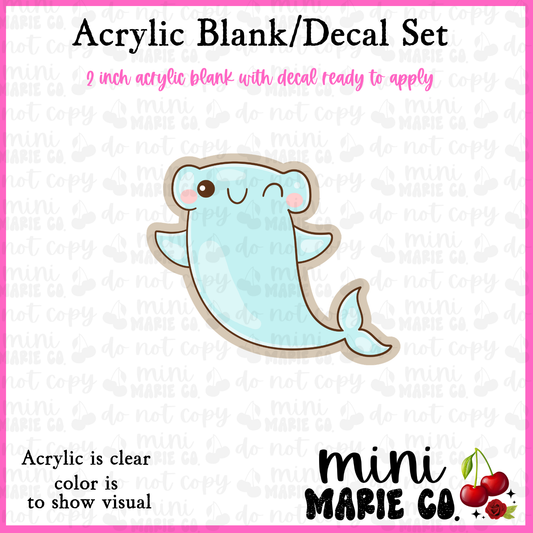 Ocean Animals Hammerhead Acrylic Blank/Decal Set