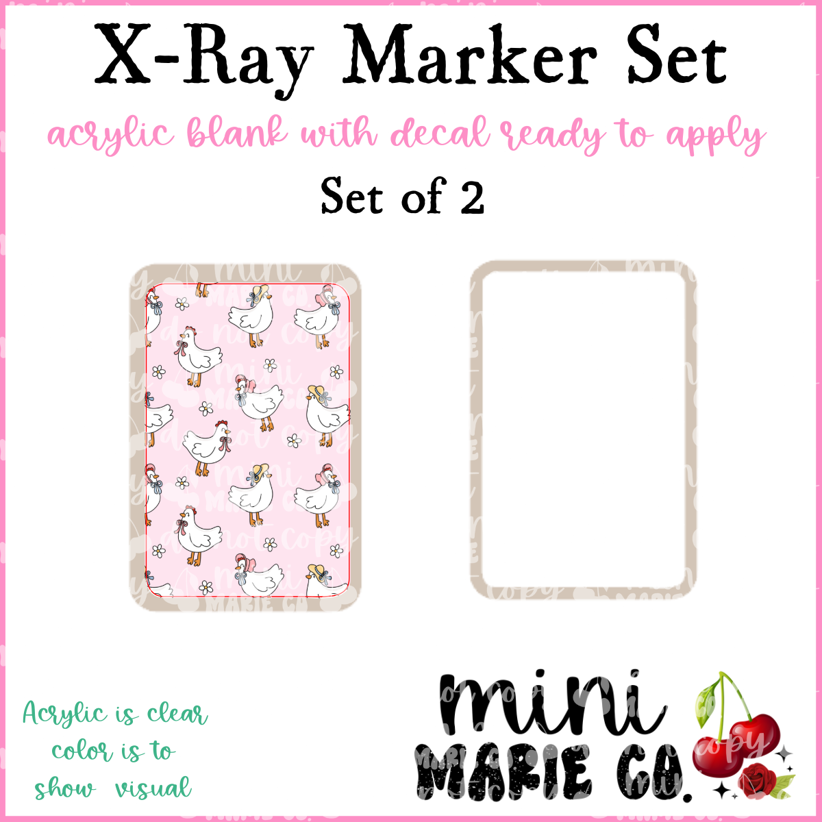 Cute Chickens X-Ray Marker