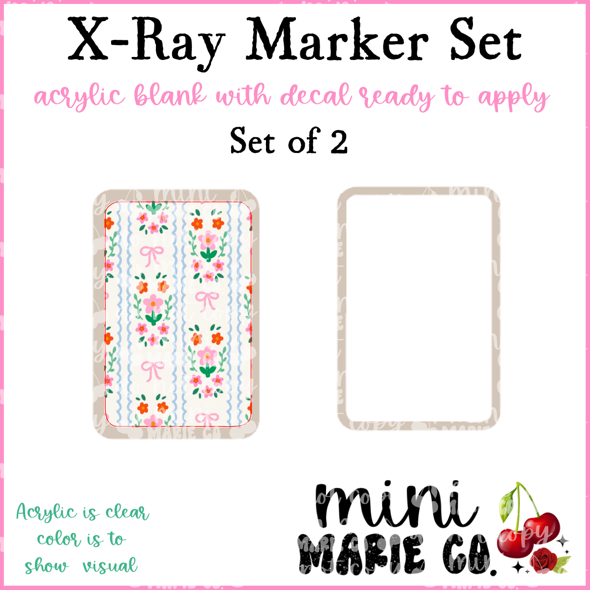 Summer Florals X-Ray Marker