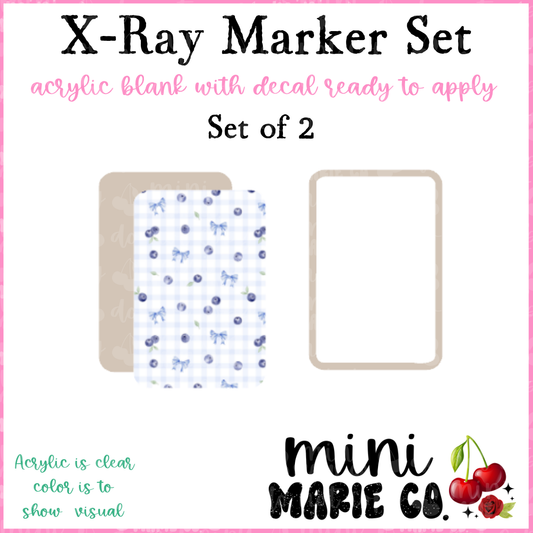 Blueberry Checkered X-Ray Marker