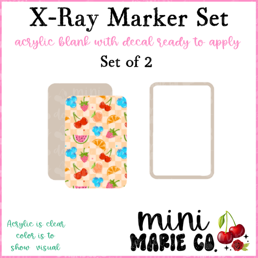 Fruit Checkered X-Ray Marker