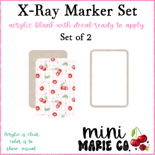 Pink Cherry Checkered X-Ray Marker