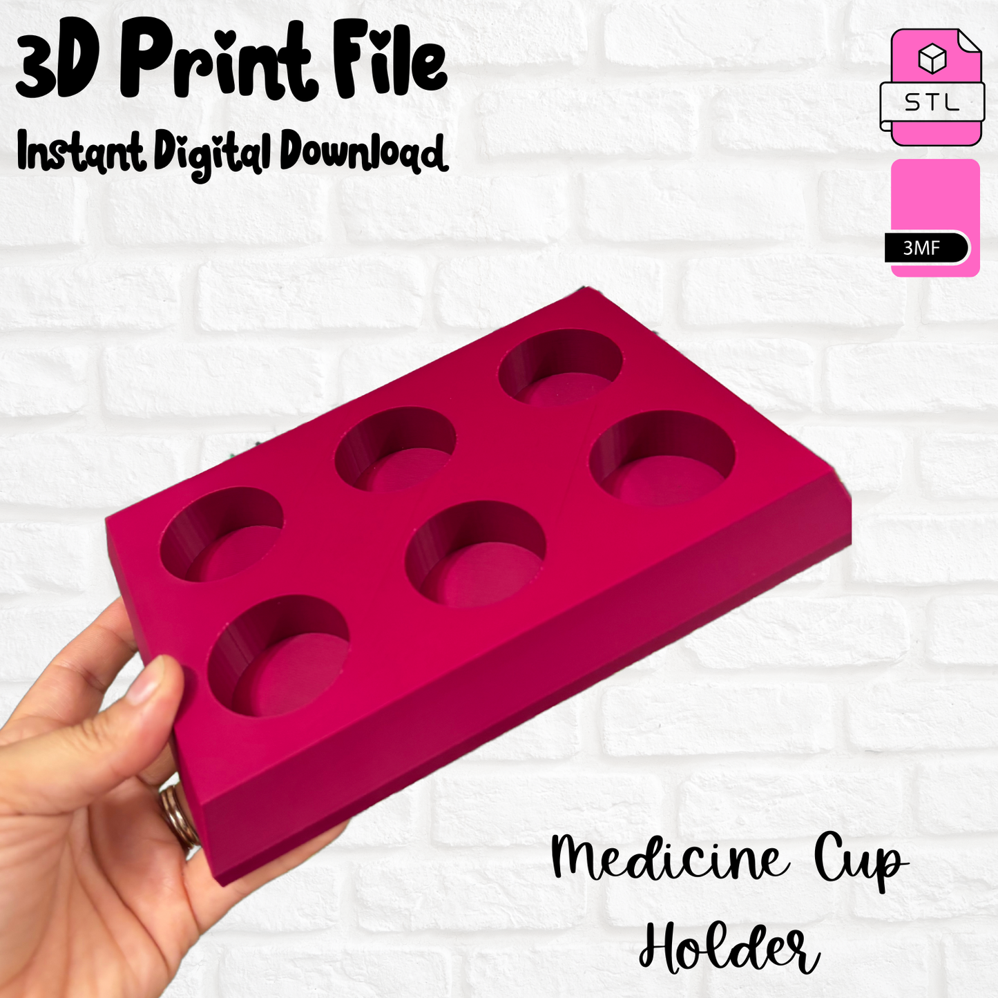 Medicine Cup Holder 3D Printed Digital File