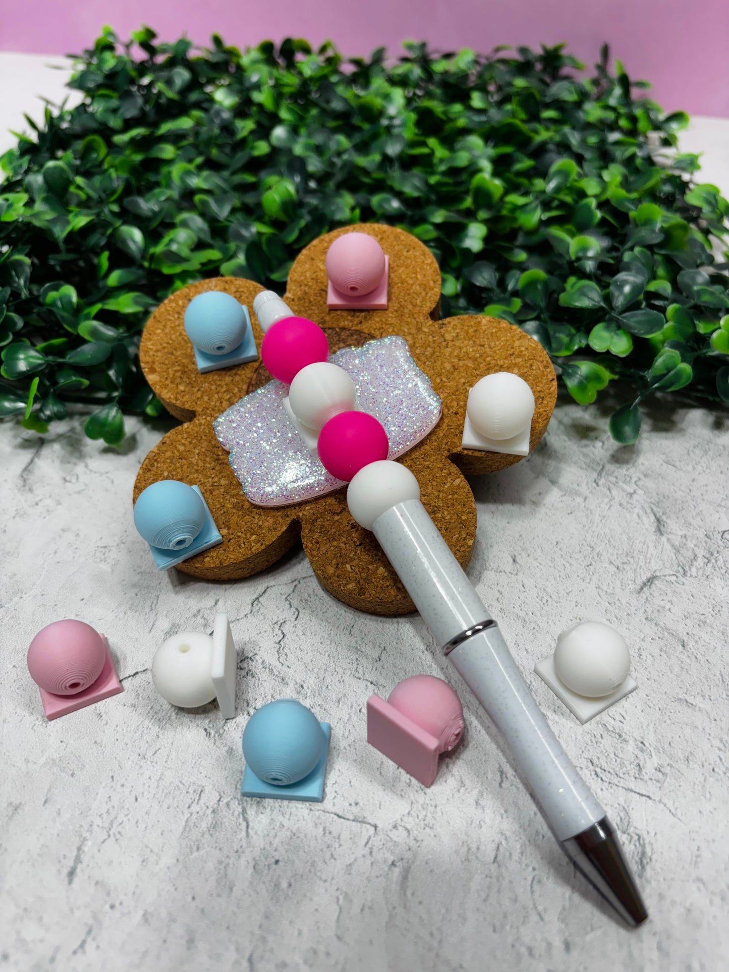 3D Printed Beads for Acrylic Flatbacks / Beadable Pen accessories