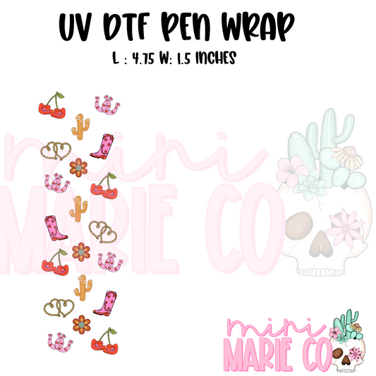 Western Girlie UV DTF Pen/Bookmark Wrap