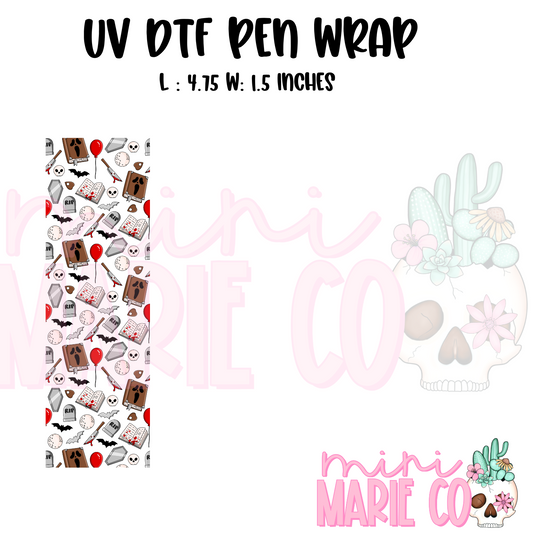 Horror UV DTF Pen/Bookmark Wrap