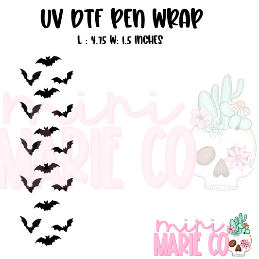 Bats UV DTF Pen/Bookmark Wrap