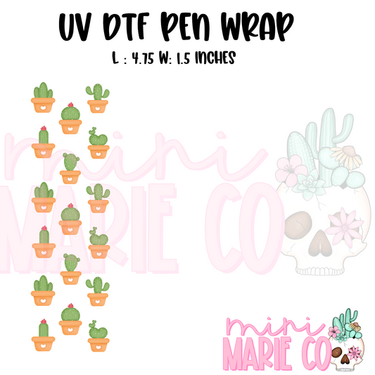Cactus UV DTF Pen/Bookmark Wrap