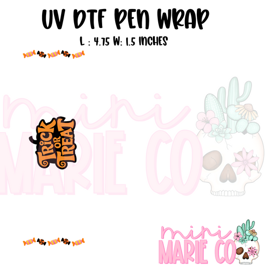 Trick or Treat UV DTF Pen/Bookmark Wrap
