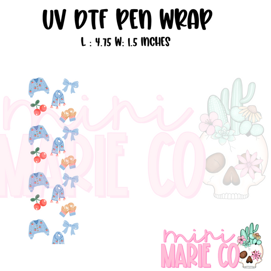Cherry Winter UV DTF Pen/Bookmark Wrap
