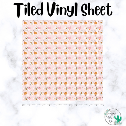 Ghost Pumpkin Vinyl Sheet 12x12